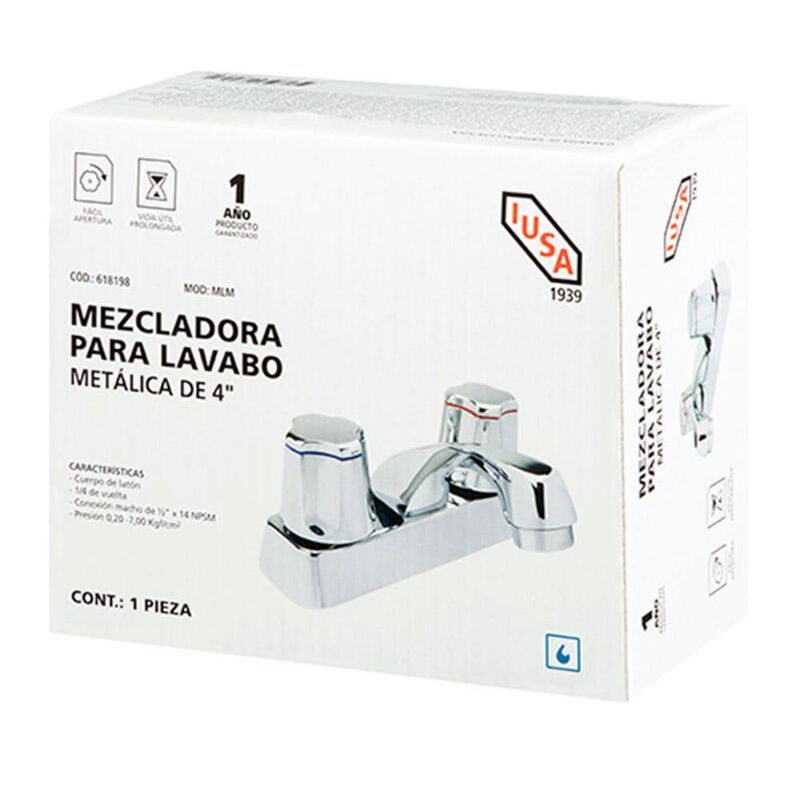 Llave mezcladora con regadera para empotrar image number null