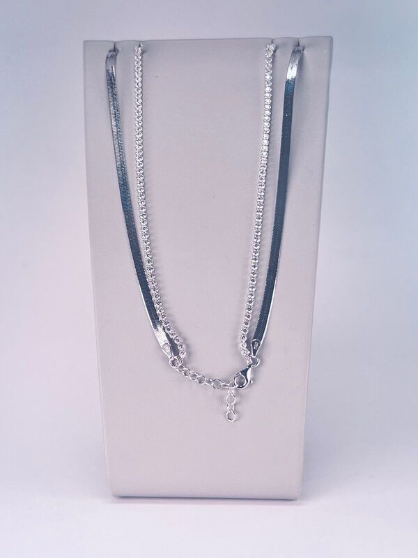 Gargantilla De Plata Con Zirconias image number null