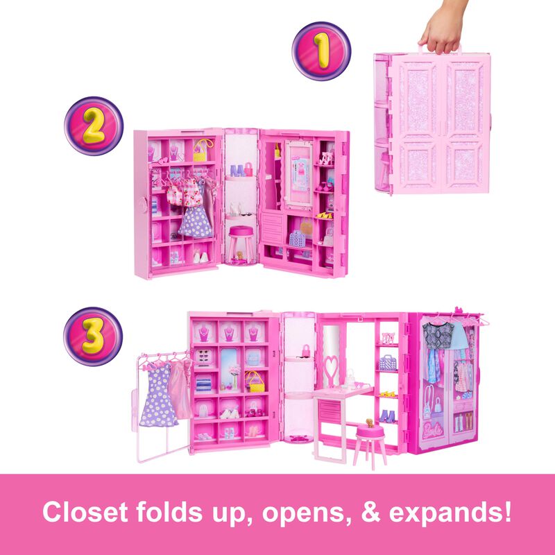 Armario Toy Playset Barbie Dream Con Ropa Y Acc... image number null