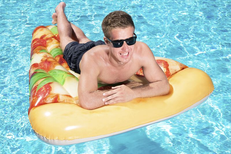 Cama inflable 1.88x1.30cm forma rebanada pizza image number null