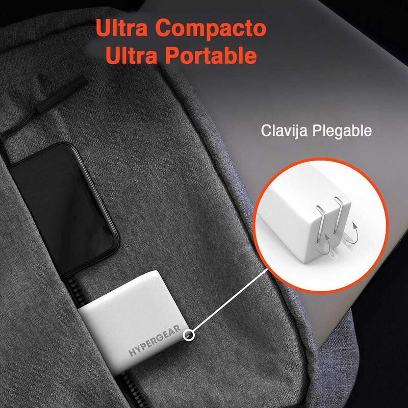 Cargador r&aacute;pido AC HYPERGEAR USB-C PD 65W GaN P... image number null