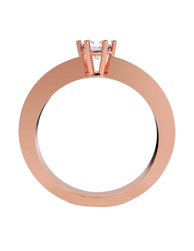 Anillo de Compromiso en Oro Rosa 10K con Circon... image number null