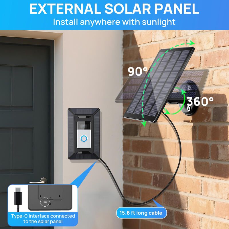 Cargador Solar Tagrecove Para Timbre Ring Video... image number null