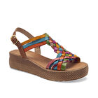 Mora Tierra Sandalia para mujer camel multicolor