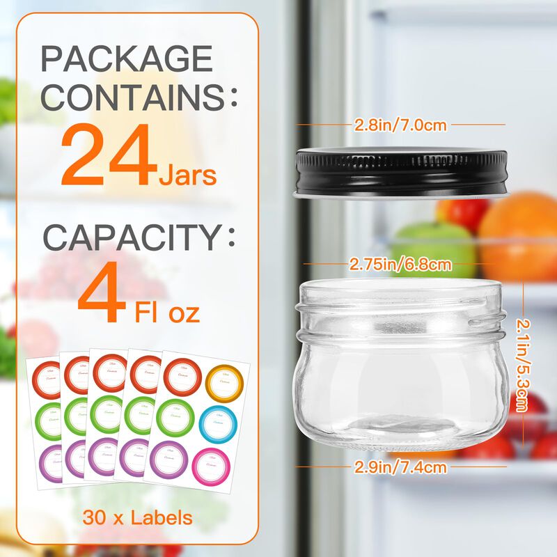 Tarros Mason Mcupper 118ml - Pack de 24 con Tap... image number null