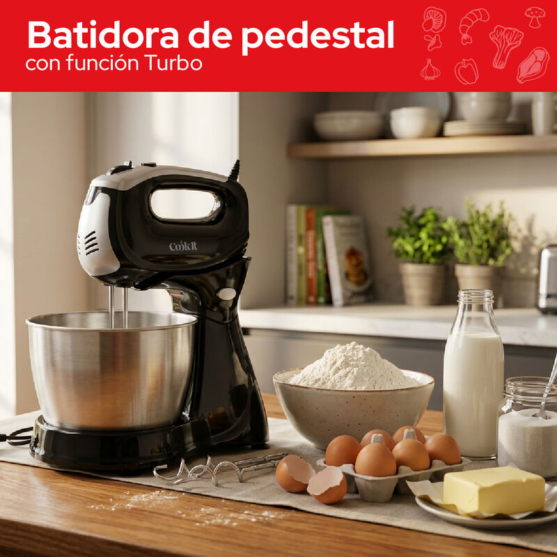 Batidora Pedestal Cookitl Chmb02 400w Turbo 3l ... image number null