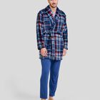 Bata Corta de Cuadros Azules Marino