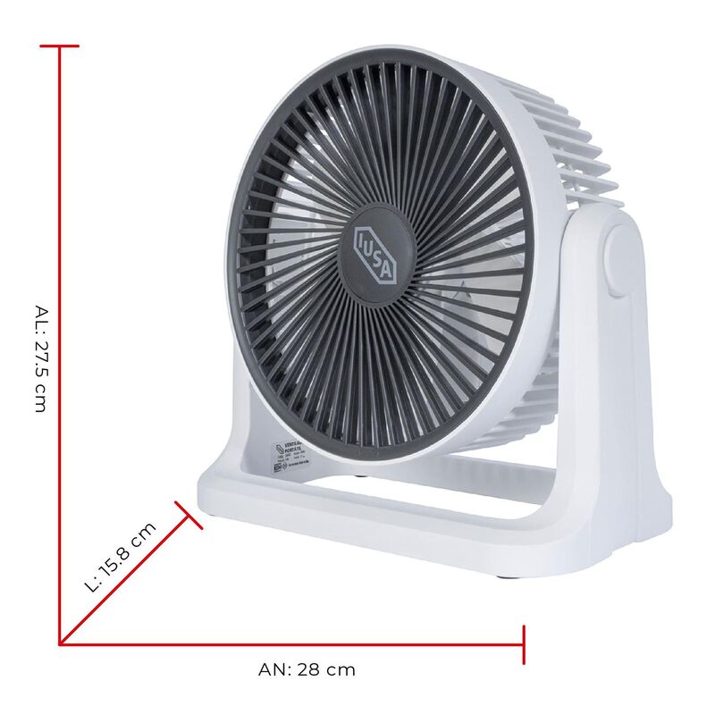 Ventilador Personal Recargable, 8", Blanco, Ius... image number null