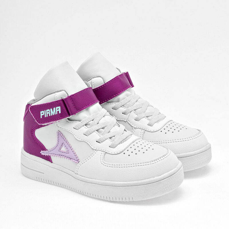 Pirma Tenis urbano para ni&ntilde;a blanco fucsia lila... image number null