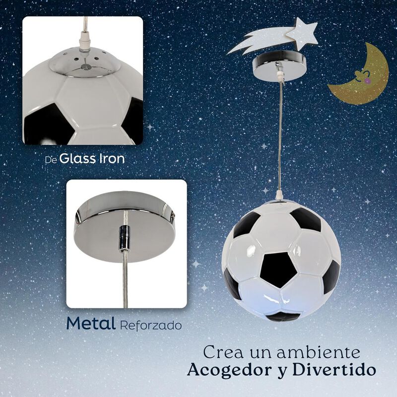 Lámpara Colgante Balon Soccer Azul image number null