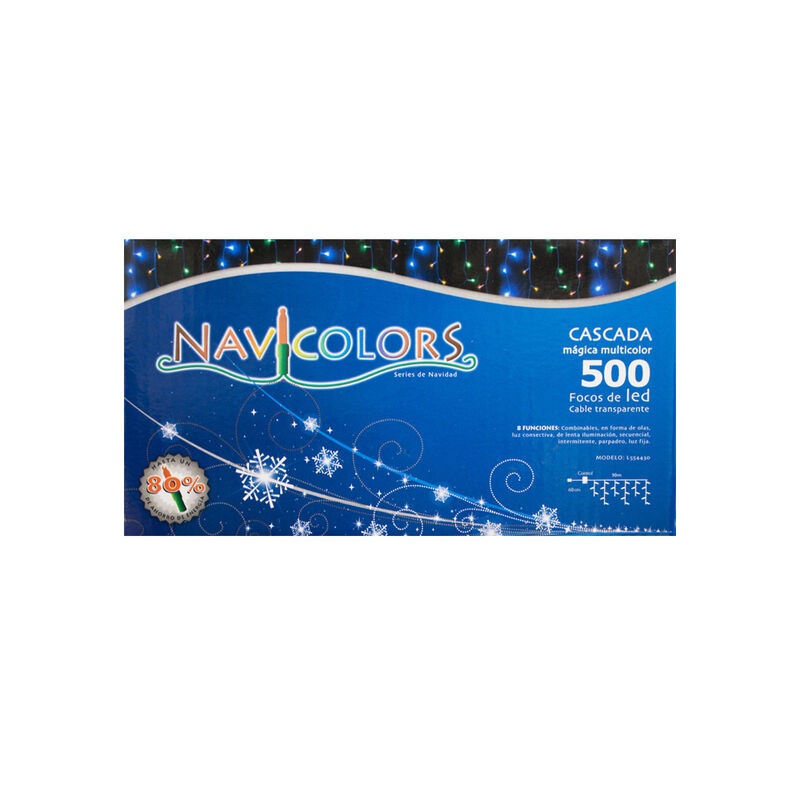 Serie Cascada Luz Multicolor 500 Led 8 Funcione... image number null