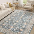 Alfombra De &Aacute;rea Cotiled 152 x 244 cm Lavable Azul Oscuro