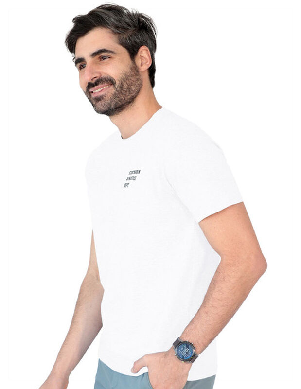 Playera Caballero Basica Premium Estampado Blan... image number null