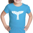 Camiseta Word Art Para Ni&ntilde;a - Save The Whales - Turquesa