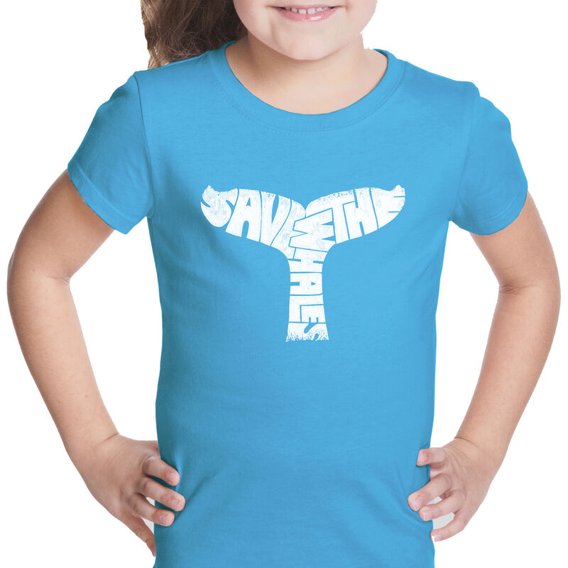 Camiseta Word Art Para Ni&ntilde;a - Save The Whales -... image number null
