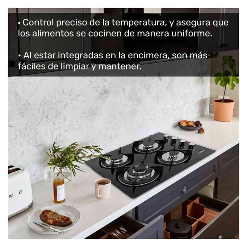 Parrilla Gas Cristal Templado 4 Estufillas Hoga... image number null