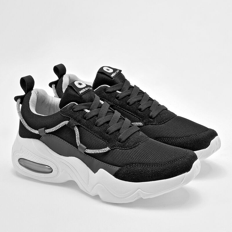 Moramora Tenis Chunky Para Mujer Negro Cod 1287... image number null