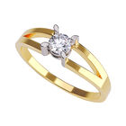 Anillo de Compromiso en Oro Amarillo 10K con Circonia -  Talla:5/ FJ701-10Y-CZ-5