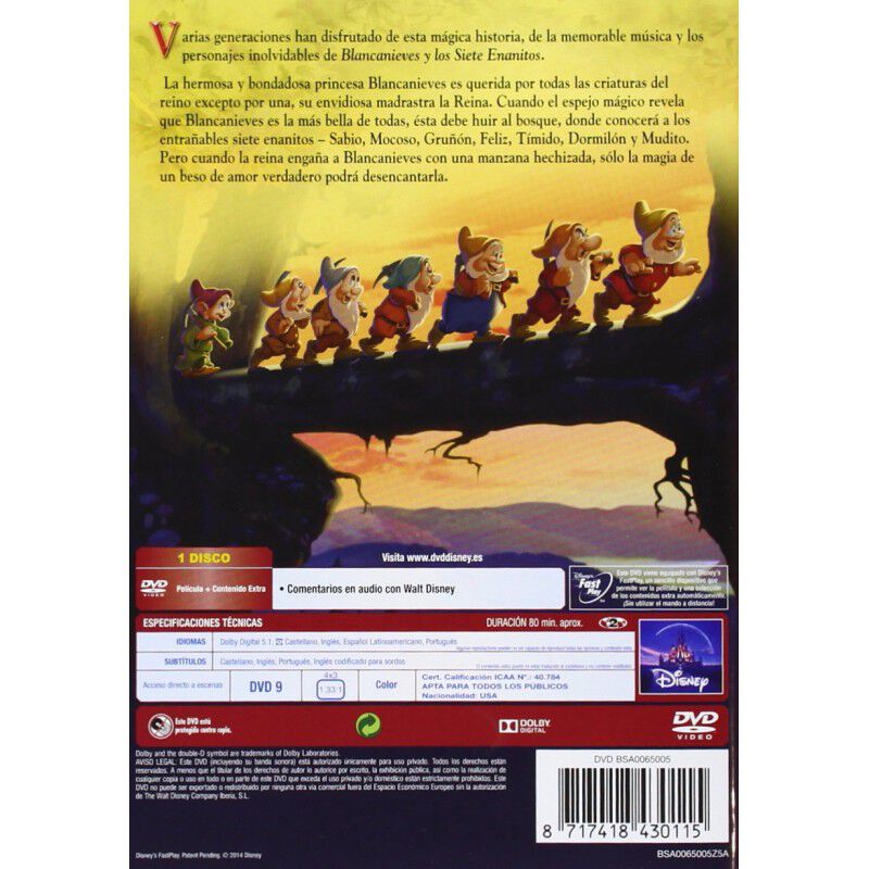 Blancanieves [DVD] image number null