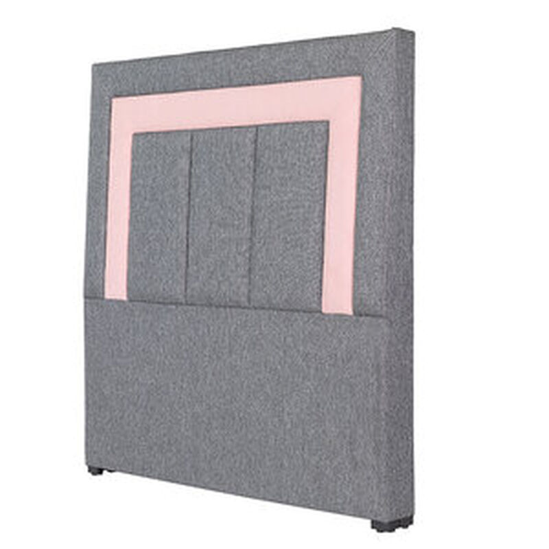 Cabecera Individual Dicasa Bora Gris-Rosa image number null