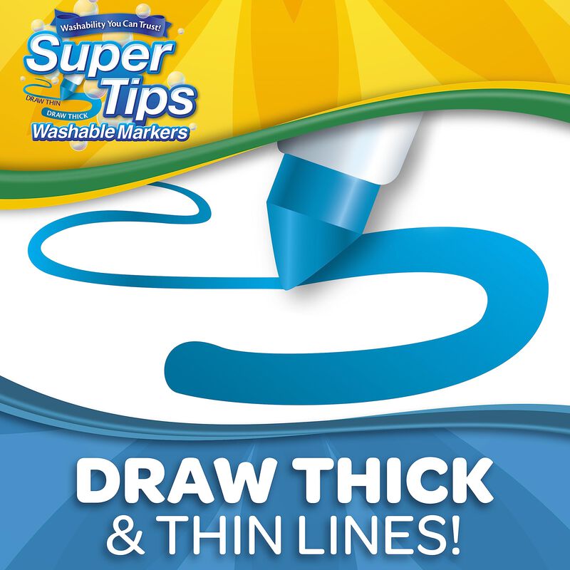 Juego De Rotuladores Crayola Super Tips, 100 La... image number null