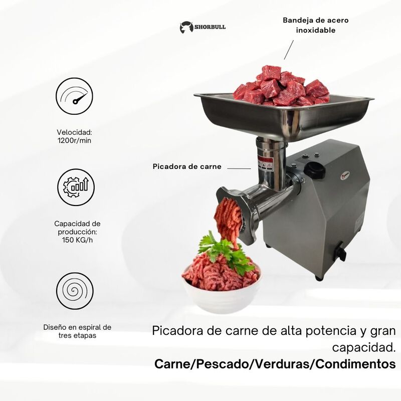 Molino Carne Acero Industrial 22 Comercial Coci... image number null