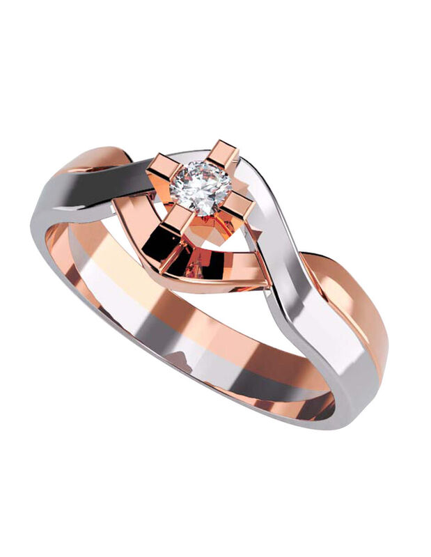 Anillo de Compromiso de 14K con Diamante de Lab... image number null