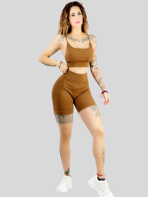 Set De Dos Conjunto Deportivo Casual Mujer Shor... image number null