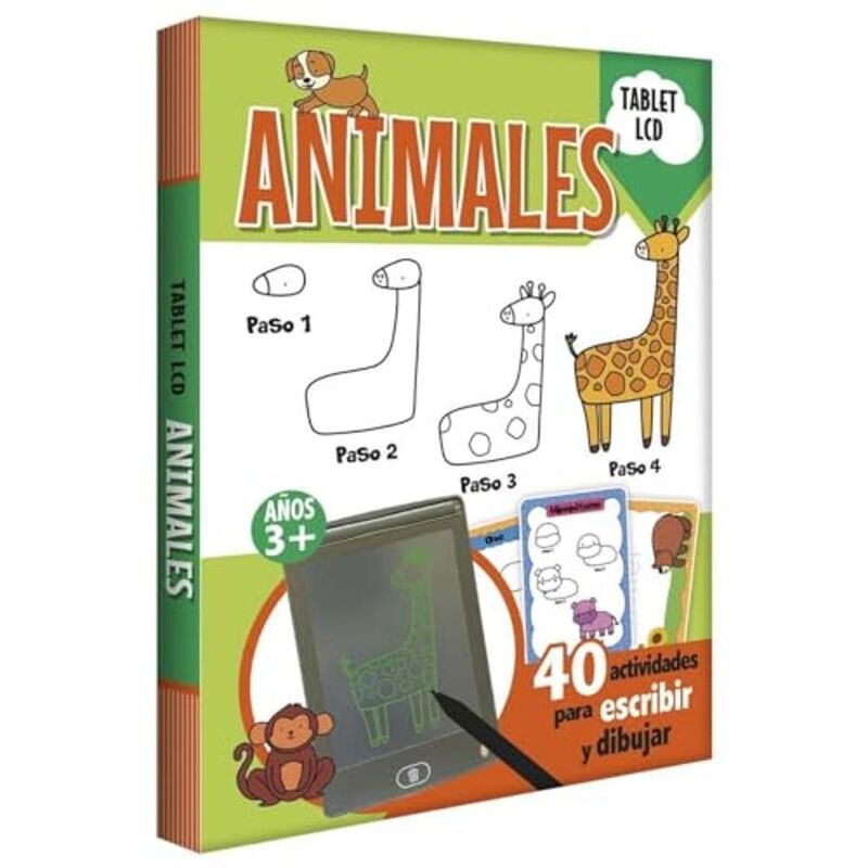 Animales. Tablet Lcd. 40 Actividades Para Escri... image number null