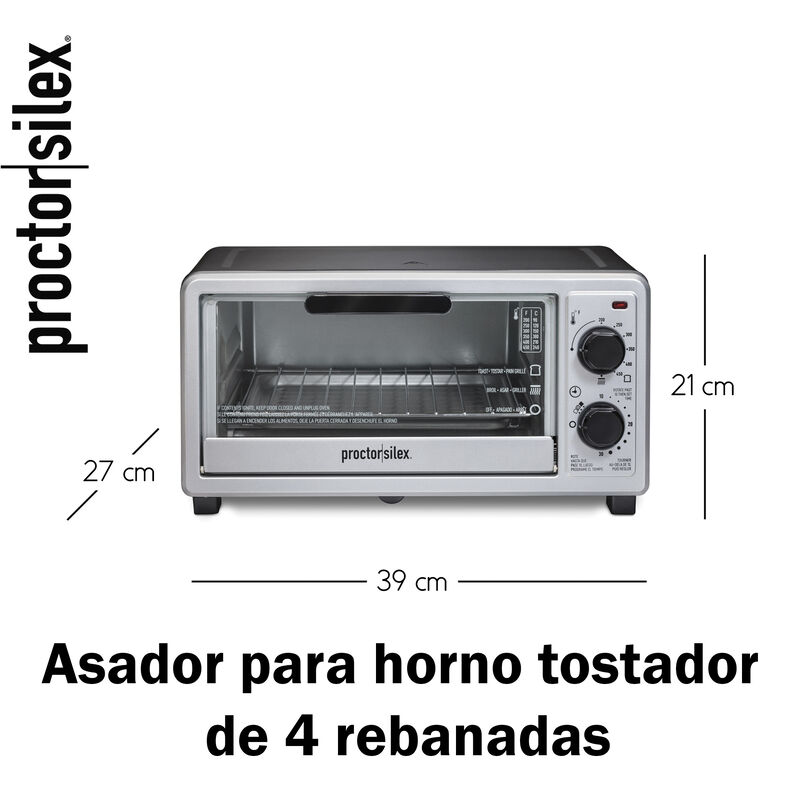 Horno Tostador Proctor Silex 4 Rebanadas Plata ... image number null