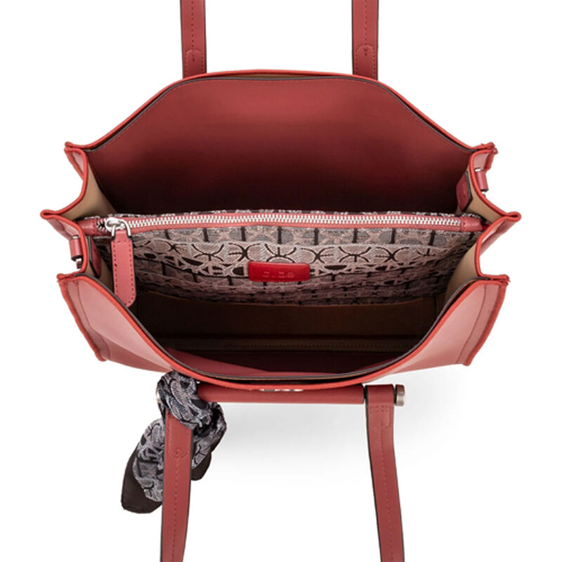 Bolsa Satchel Cloe Con Mascada Color Caf&eacute; 2blco... image number null