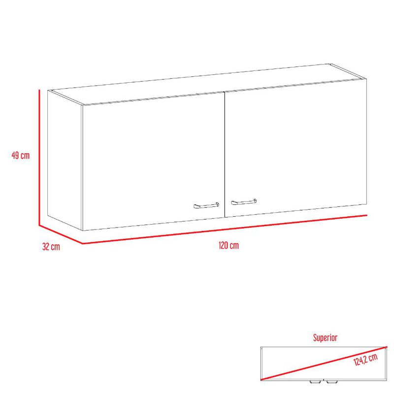 Gabinete Superior Cantabria Blanco con Dos Puer... image number null