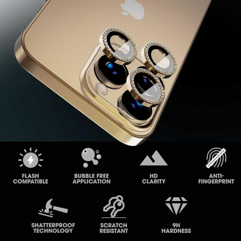 Mica Vidrio MYBAT GlamCam para iPhone 15 PRO y ... image number null