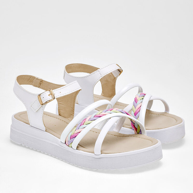Been Class Sandalia para mujer blanco multicolo... image number null