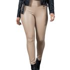 Leggins Moda Elegante Casual Mujer Leginsn LIC-0177 Beige Cuero Vinipiel