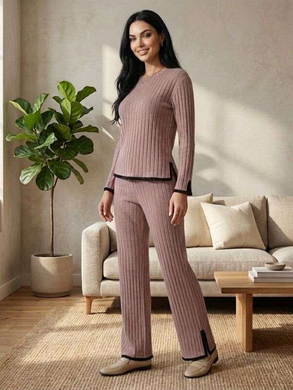 Conjunto de Su&eacute;ter y Pantal&oacute;n Acanalado CONJ-01... image number null