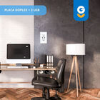 Pack 5 piezas Placa Duplex + 2 Puertos Usb Smart Home Wifi Avia By Igoto