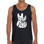 Tank Top Word Art Para Hombre - Guitarra Rock & Roll - Negro