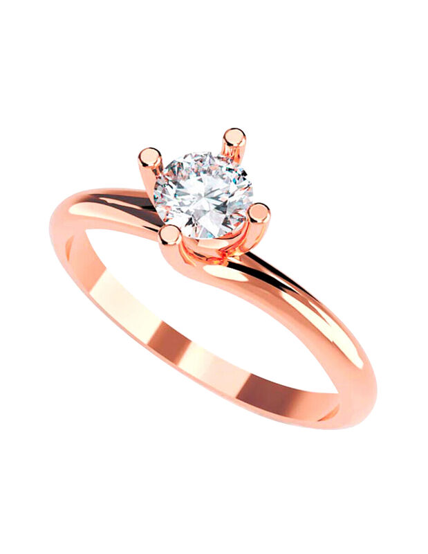 Anillo de Compromiso de 14K con Circonia Talla ... image number null