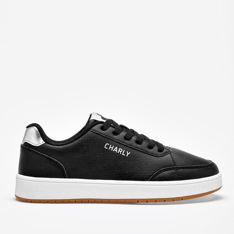 Charly tenis para mujer negro plata cod 139592-... image number null