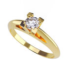 Anillo de Compromiso de 14K con Circonia Talla 10 ORO AMARILLO 14K- / M464-14Y-CZ-10
