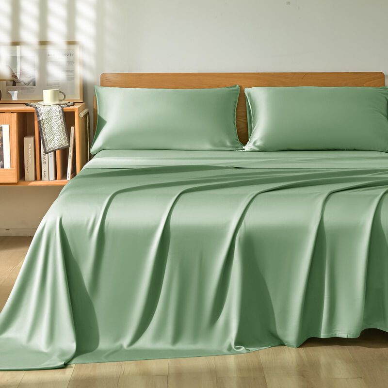 Juego De S&aacute;banas Homiest Twin Verde Salvia 3 Pi... image number null