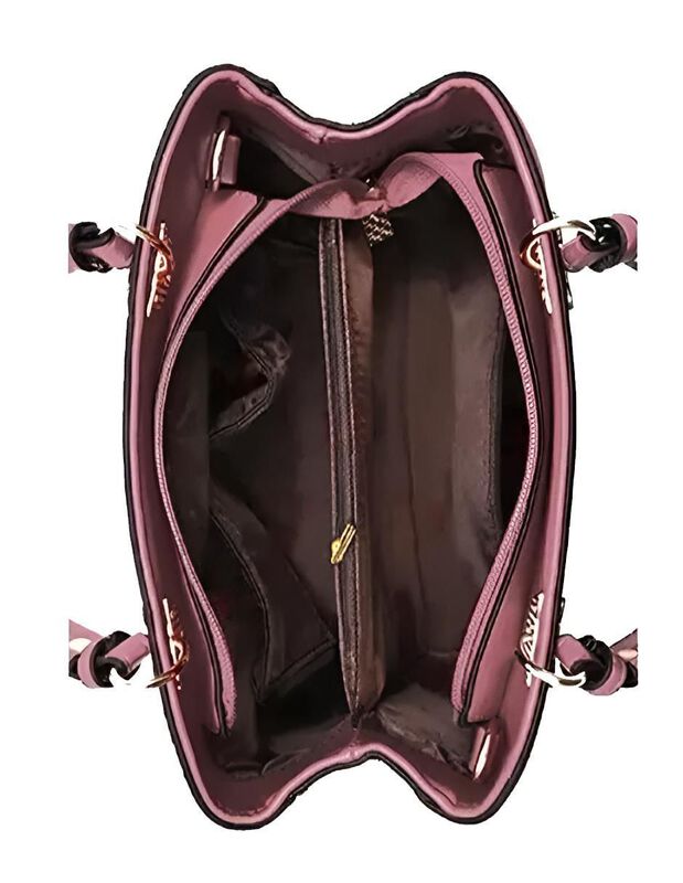 Bolsa Frame Pink Brule De Cuero Para Mujer image number null