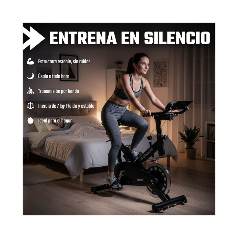 Bicicleta Est&aacute;tica Fija Spinning Centurfit Rued... image number null