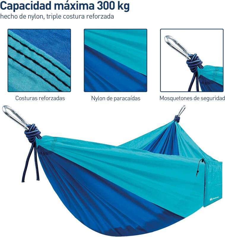 Hamaca Portátil Azul con Correas Bluelander image number null