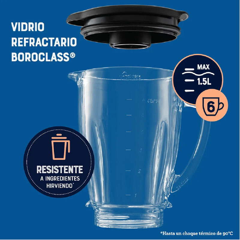 Licuadora OSTER Vaso de vidrio 2 Velocidades 1.... image number null