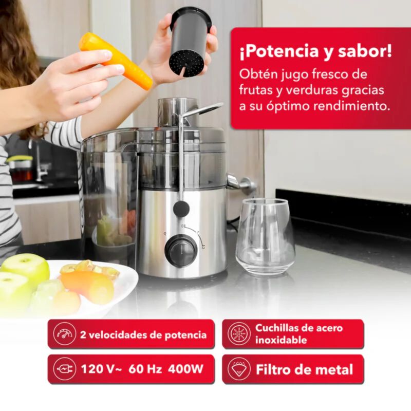 Extractor de Jugos RCA RC-XT1 400W 1L Plata ALB... image number null