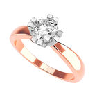 Anillo de Compromiso de 10K con Circonia Talla 105 ORO ROSA 10K- Amore Mio!