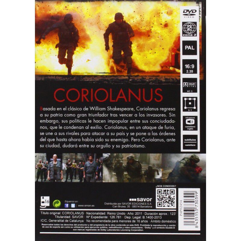 Coriolanus (dvd) image number null