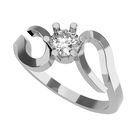 Anillo de Compromiso de 14K con Circonia Talla 4 ORO BLANCO 14K- / FJ779-14W-CZ-4
